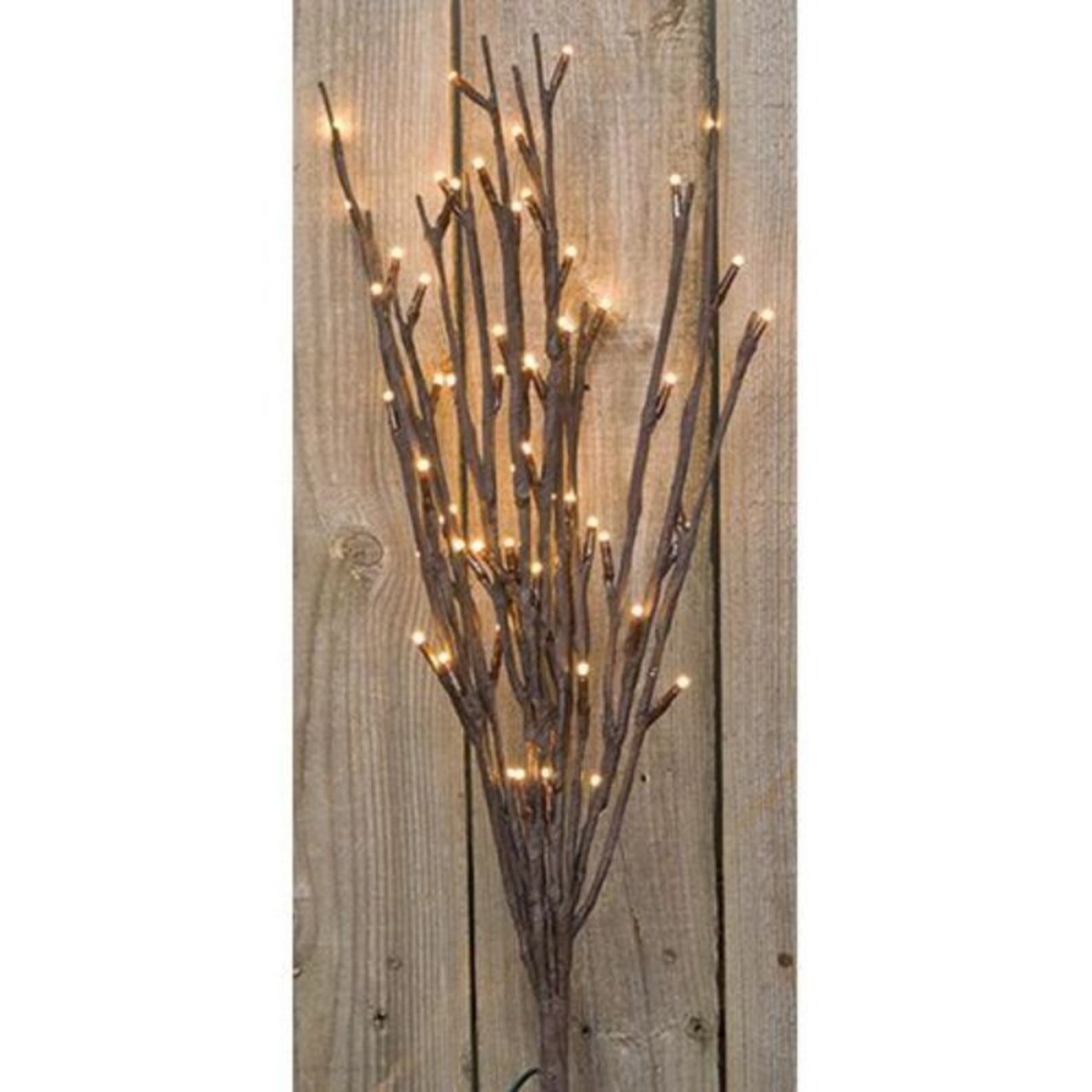 Battery-Operated LED Lighted Branch with 60 Lights and Flexible Wire Stems for Home or Event Decor